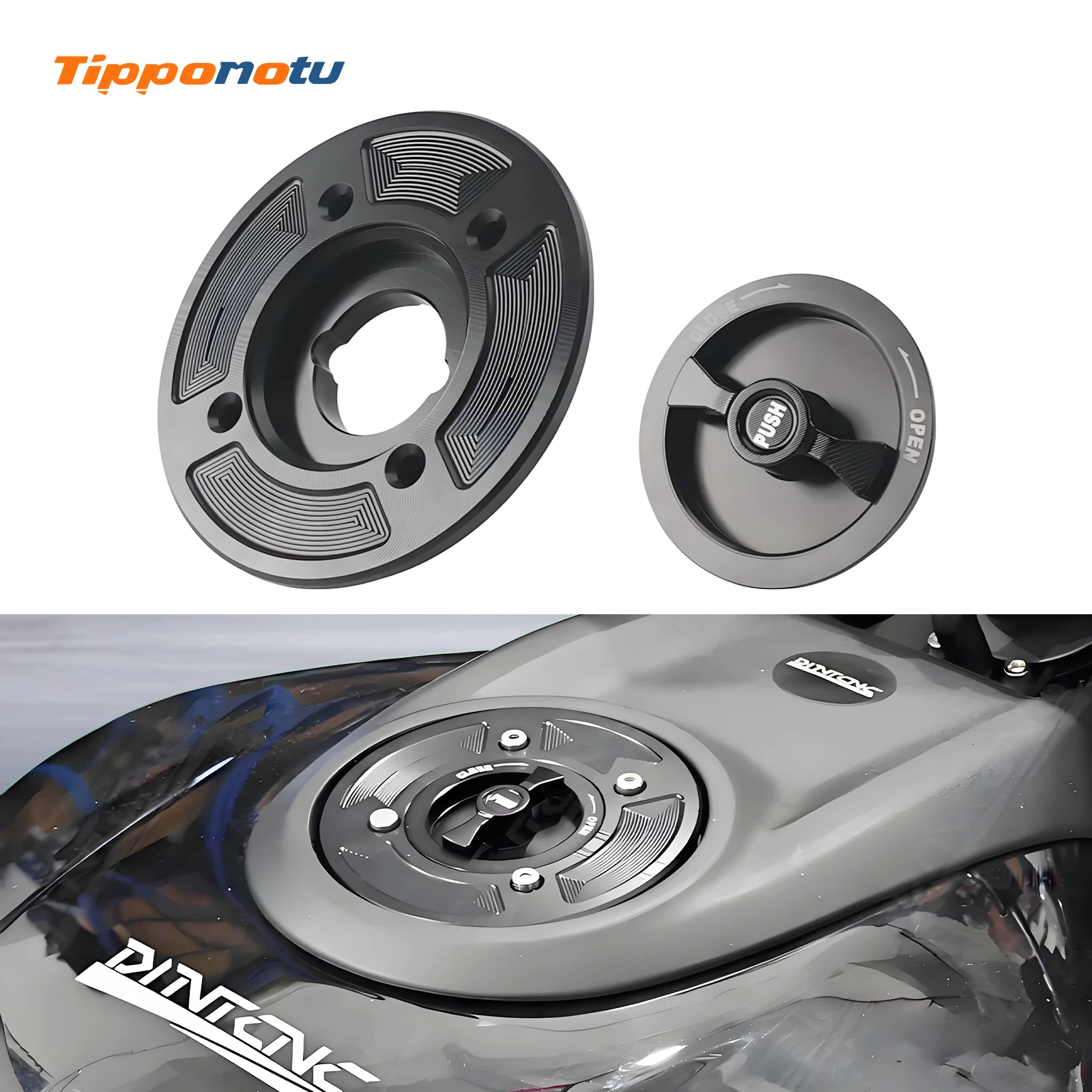 

Gas Fuel Tank Cap for Kawasaki ZX10R 2021-2024 Keyless Motorcycle Gas Cover 4 Holes Modified Quick Release