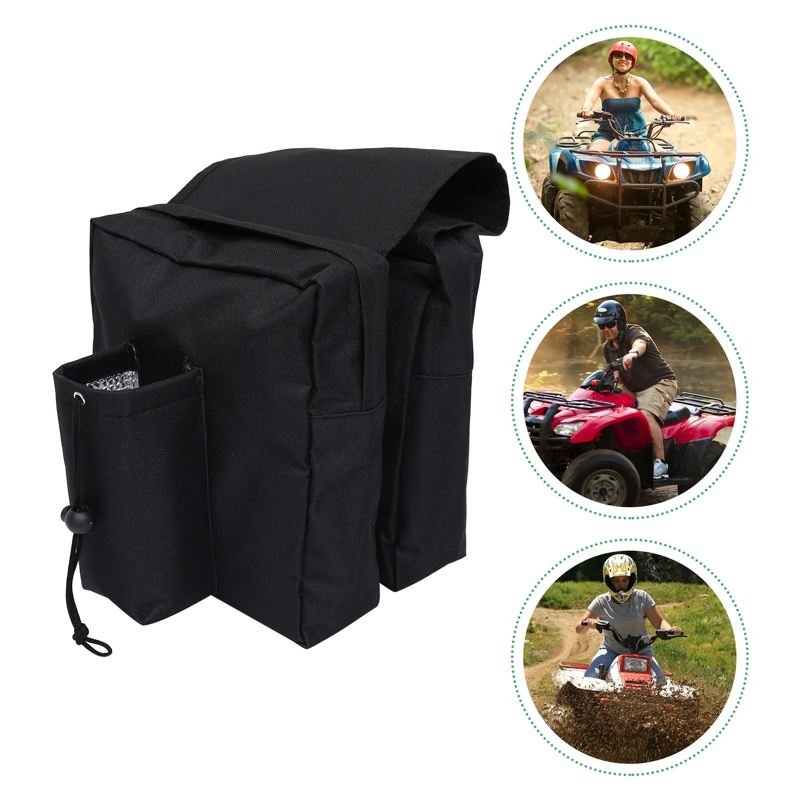 

Oxford Fabric Bike Bag 2 Large Pockets Camping Storage Solution Waterproof Design Fits Mountain Bikes Stylish Novel Appearance