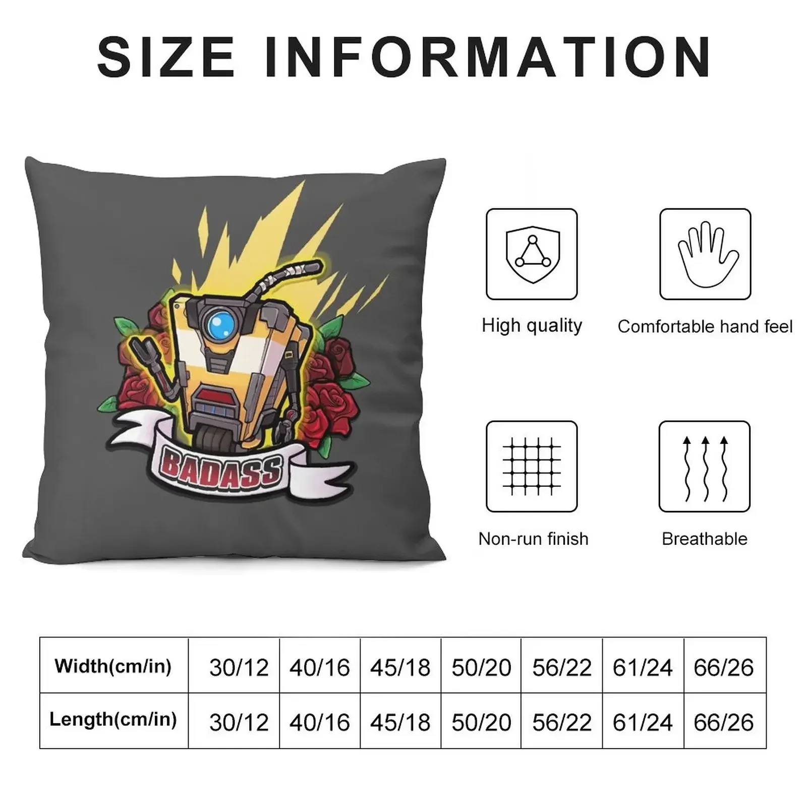 Badass Throw Pillow christmas pillowcases Decorative Cover For Living Room Christmas Covers Cushion Cover Set pillow