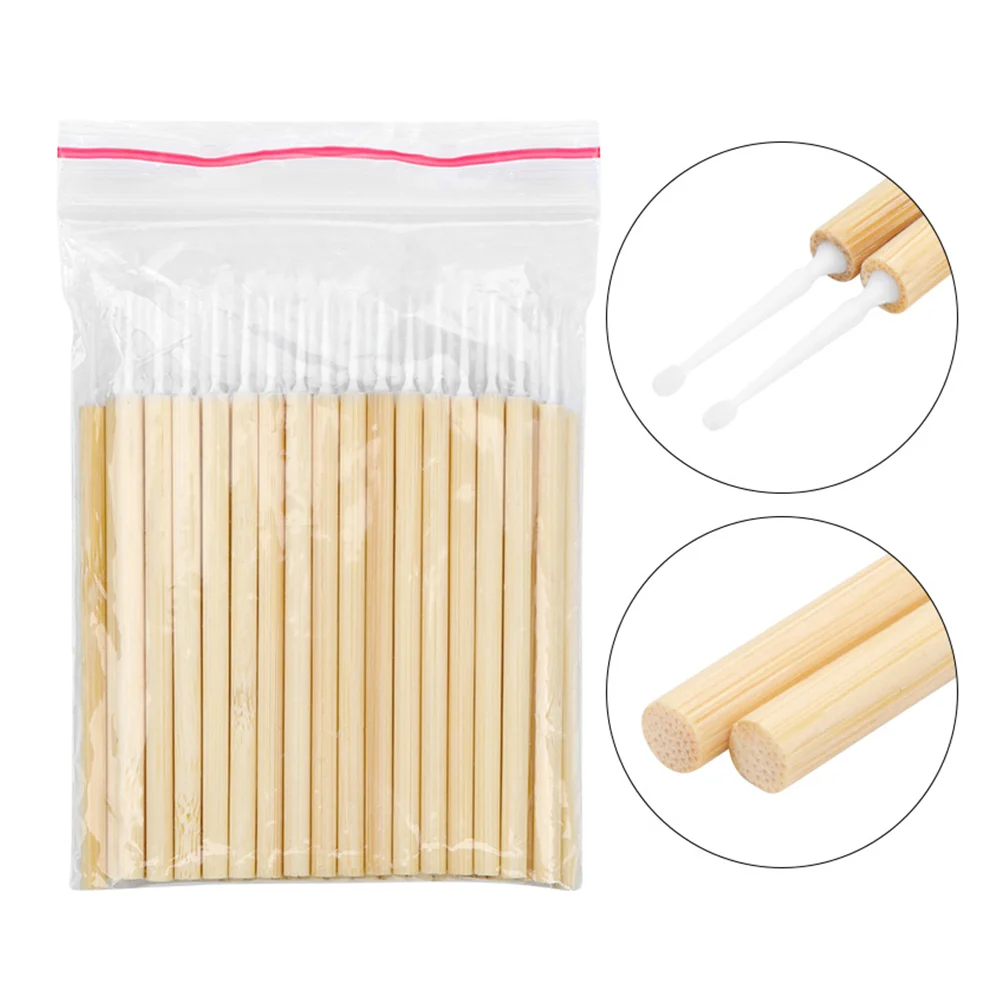 

50 Pcs Eyelash Grafting Bamboo Rods Lightweight Compact Home Use Beauty Tool Cotton Swab Makeup Cleaning Applicator Safe