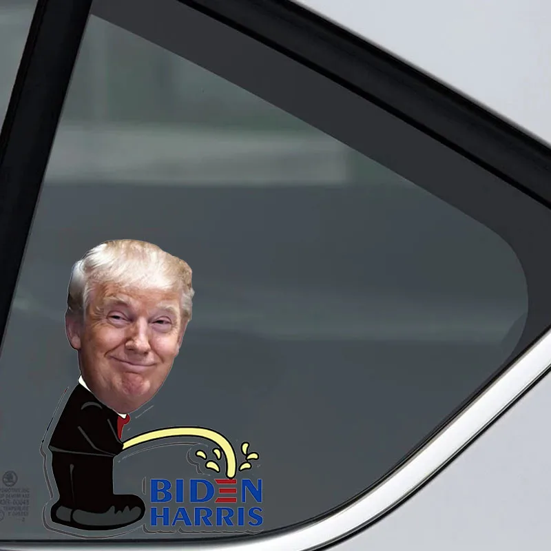 Funny Trump Car Sticker Decor Motorcycle Off-road Laptop Trunk Guitar Vinyl  Personality Sticker Car Styling PVC Wholesale