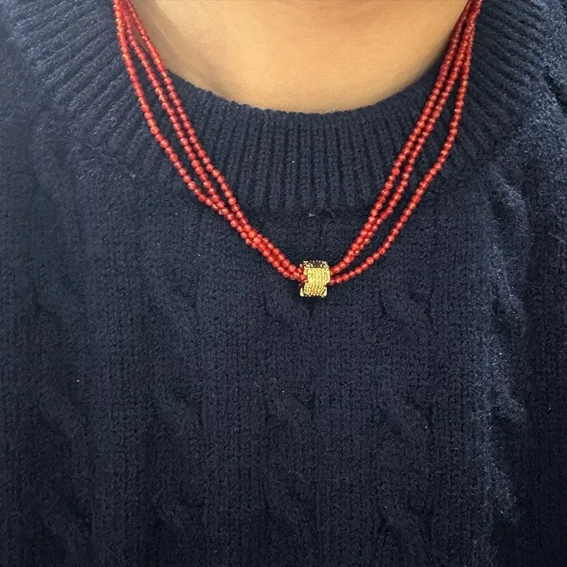 

New Agate Multi-layer Necklace Light Luxury High-end Niche Item Jewelry Sweater Chain Accessories Collarbone Chain Jewelry Women