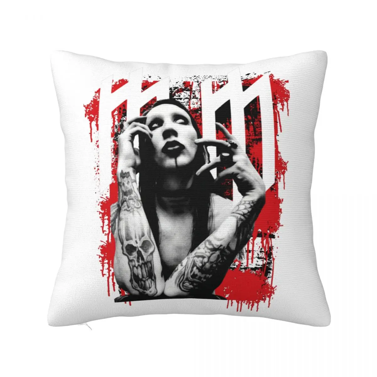 Pillowcase Cover For Bedroom guest room children's room recreational vehicle vacation home Hotel Marilyn Manson Rock