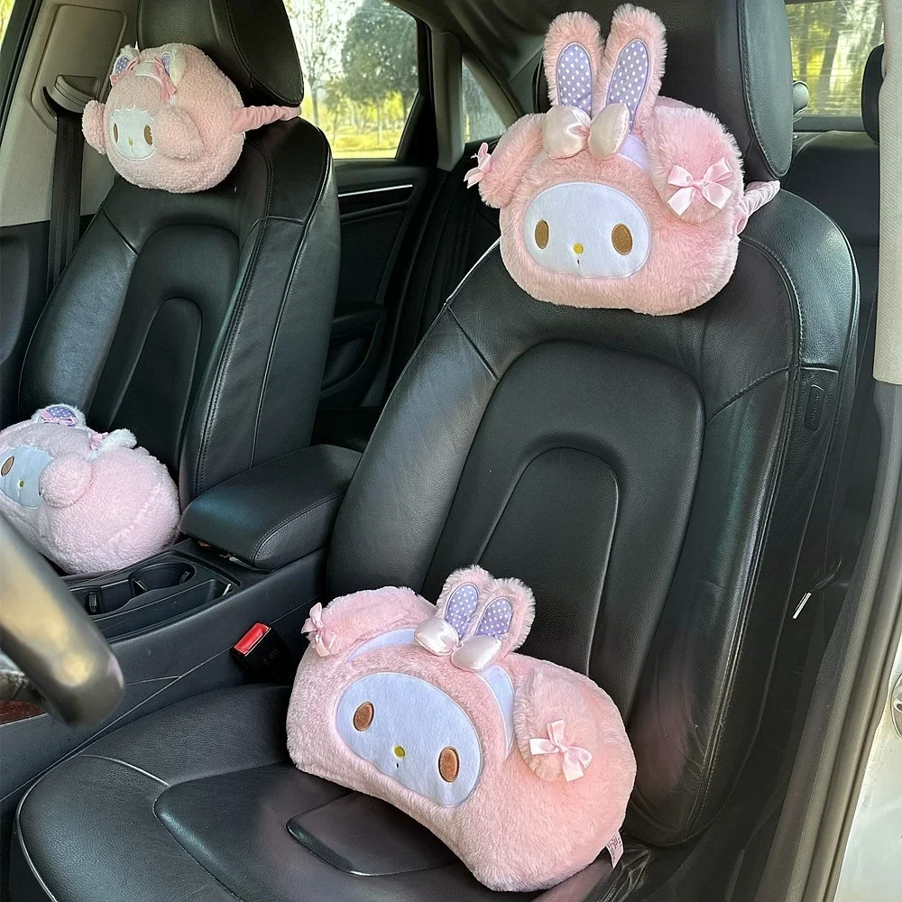 Sanrio Lovely My Melody Plüschtiere Kopfstütze Süßes Klavier Rückenkissen Sofa Bett Bequemes Wurfkissen Home Decor Geschenke Mädchen