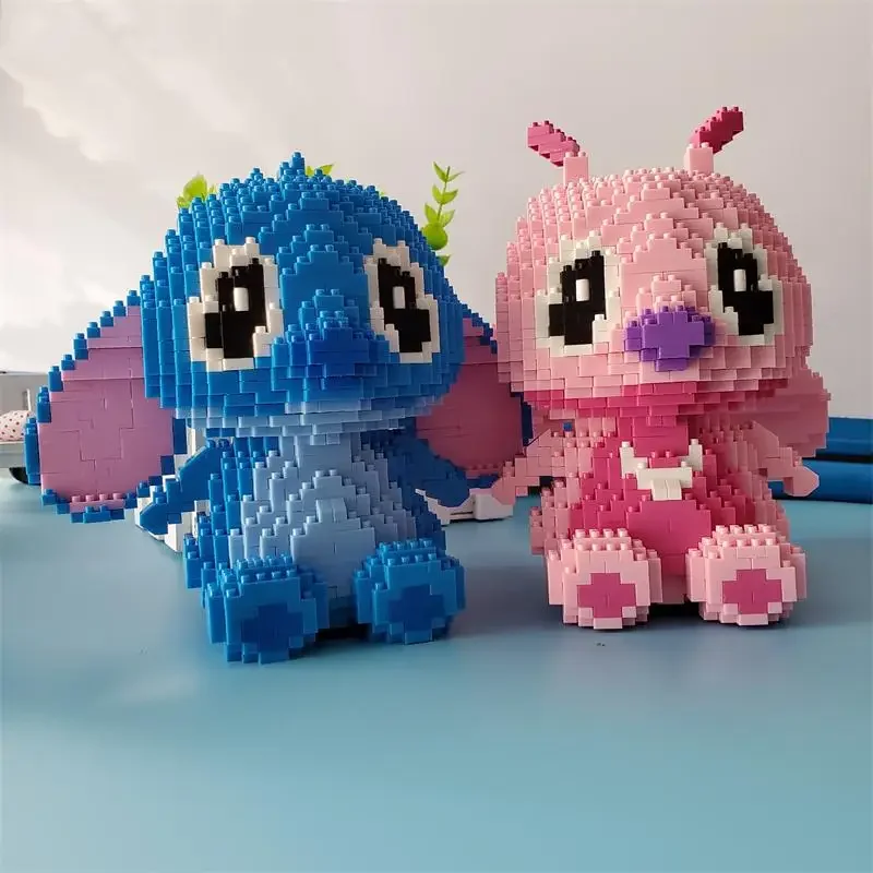 Stitch Figure Mini Blocks Anime Collection Cartoon DIY Building Bricks Toys Brinquedos for Birthday Gift Girls Present Valentine