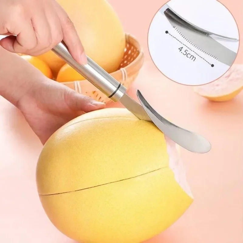 Orange Peeler Stainless Steel Lemon Manual Peeler Practical Fruit Grapefruit Opener Cutter Kitchen Gadgets Kitchen Accessories