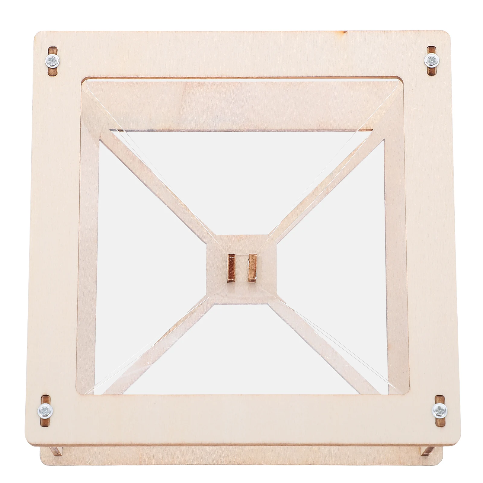 

6 Sets Handmade Holographic Projector 3d Smartphone Hologram Display Stand Pyramid Intelligent Wooden Child