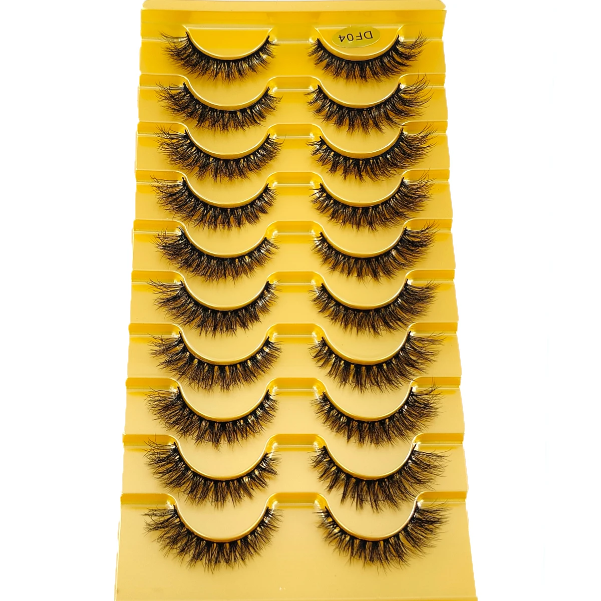 HBZGTLAD 10쌍 인조 속눈썹 캣아이 풍성한 인조 밍크 속눈썹 가벼운 속눈썹 드라마틱하고 길고 풍성한 밍크 인조 속눈썹