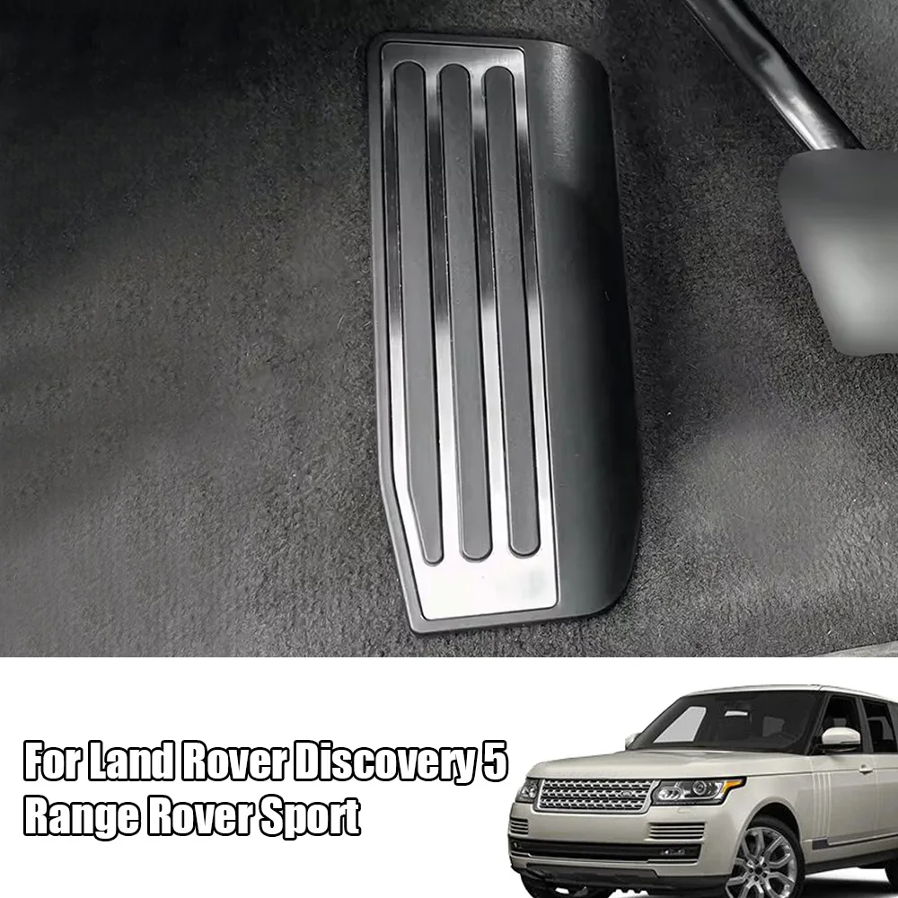 

1pc Car Non-slip Pedal Cover Black Foot Rest Pedal Replaceable Pad Accessories for Land Rover Discovery 5 Range Rover Sport