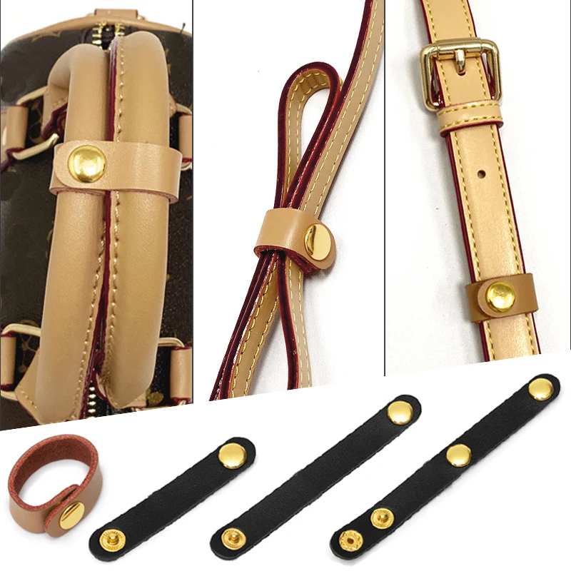 

3PCS Adjustment PU Leather Handles Fixed Buckle Bag Strap Hook Shorten Fixed Buckle Shoulder Strap Fixing Clip Bags Accessories