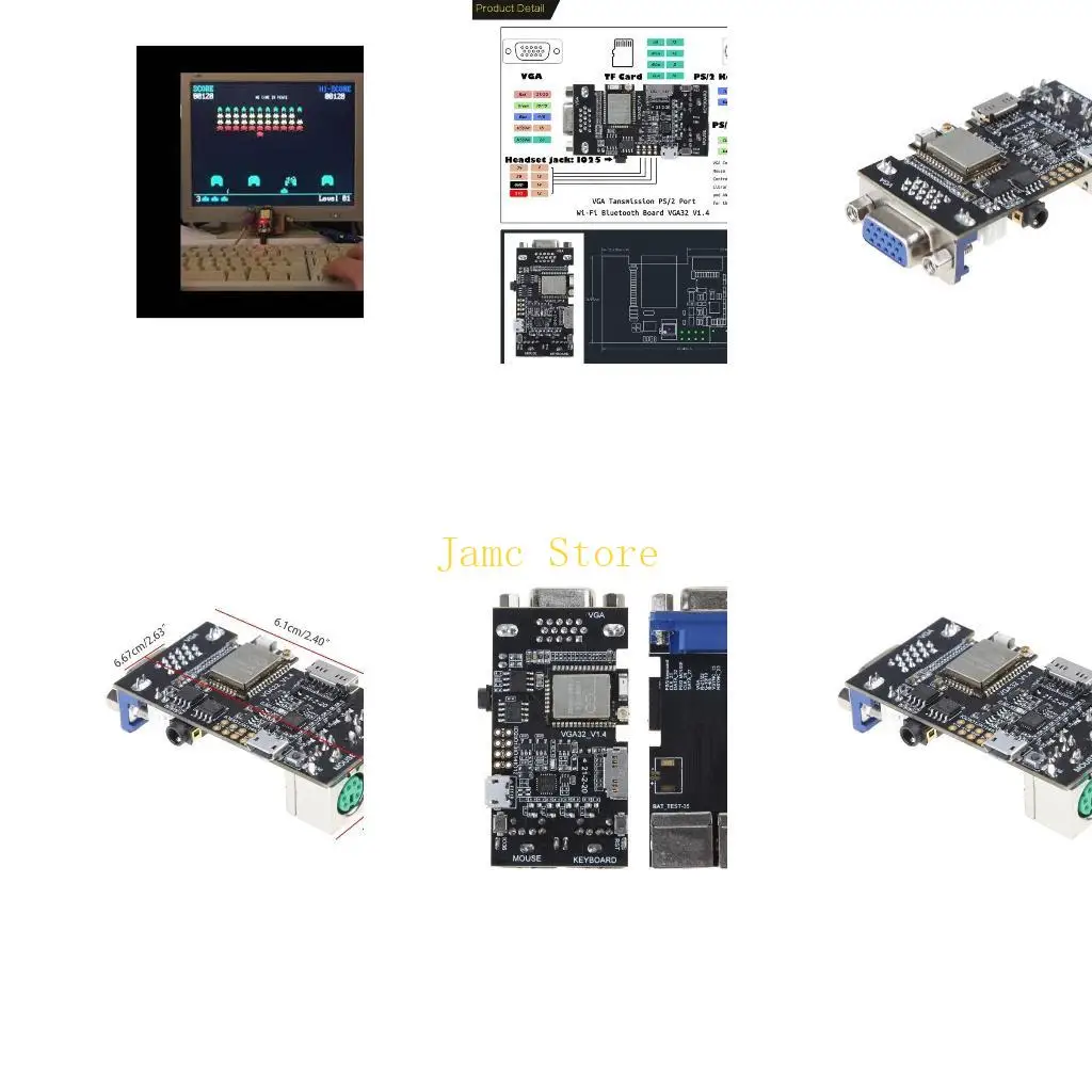 LX0B VGA 32-V1.4 Wireless Bluetooth-compatible Controller 2 Mouse Keyboard Controller Graphics Library VT Terminal Module