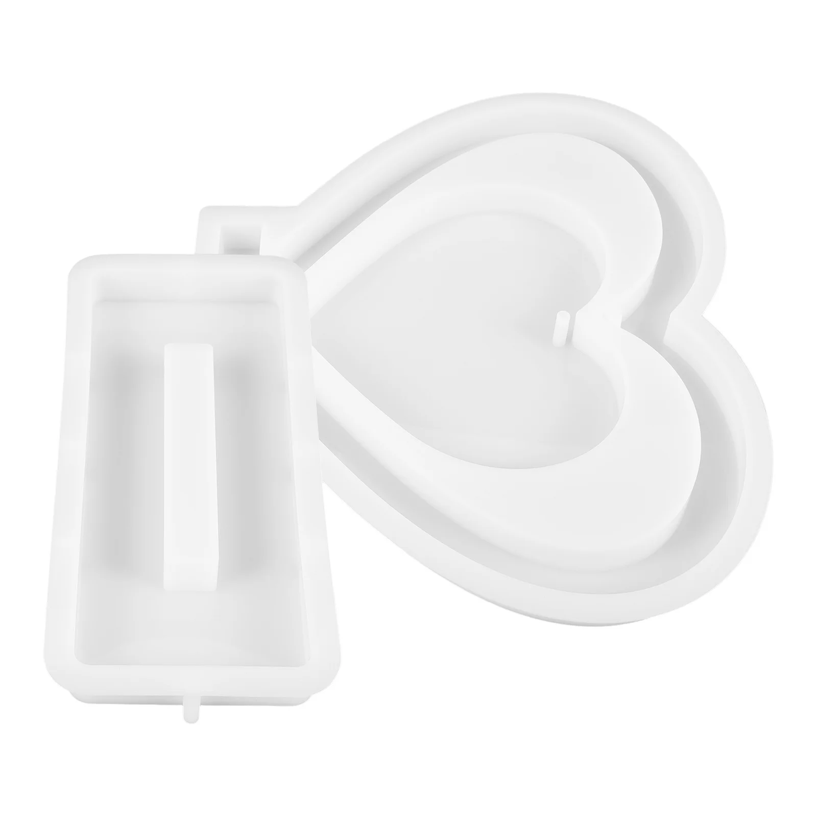 1 مجموعة على شكل قلب إطار صور قوالب السيليكون DIY بها بنفسك الراتنج الحرفية ديكور المنزل صنعة بديعة قوالب الصب قابلة لإعادة الاستخدام