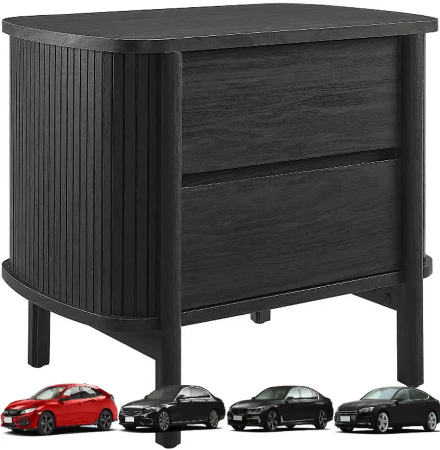 

Тумбочка Modway Cadence с рифленым 2 ящиками [цвет] — Современная прикроватная тумбочка середины века с местом для хранения — Акцентный столик под дерево -
