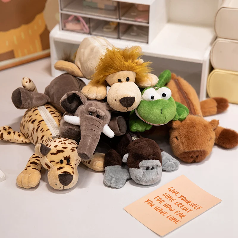 

Creative Large Capacity Multi Style Pencil Case Monkey/Capybara/Turtle Multifunctional Pen Box Plush Pen Box School Office