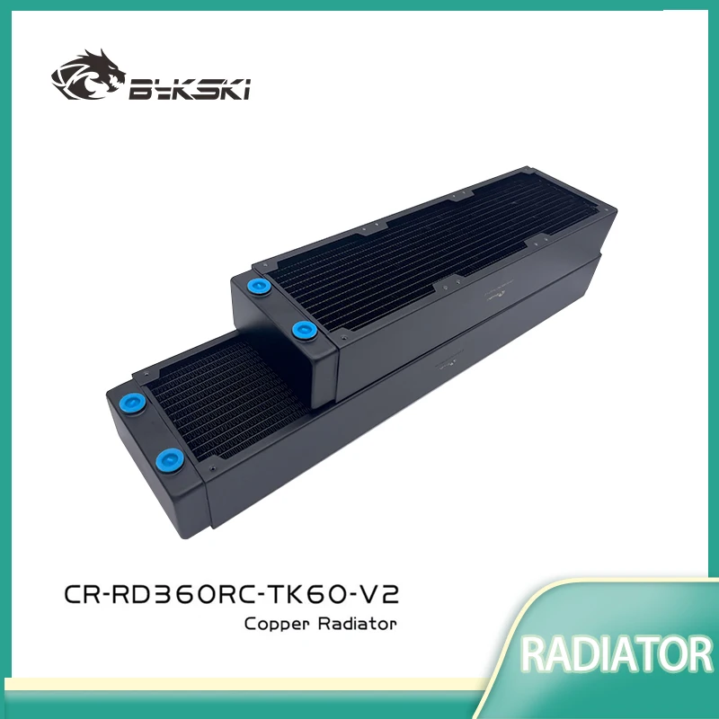 

BYKSKI 480 мм 360 мм медный радиатор толщиной 60 мм для 12 см вентилятора ПК водяной охладитель высокопроизводительный теплообменник CR-RD480RC-TK60-V2