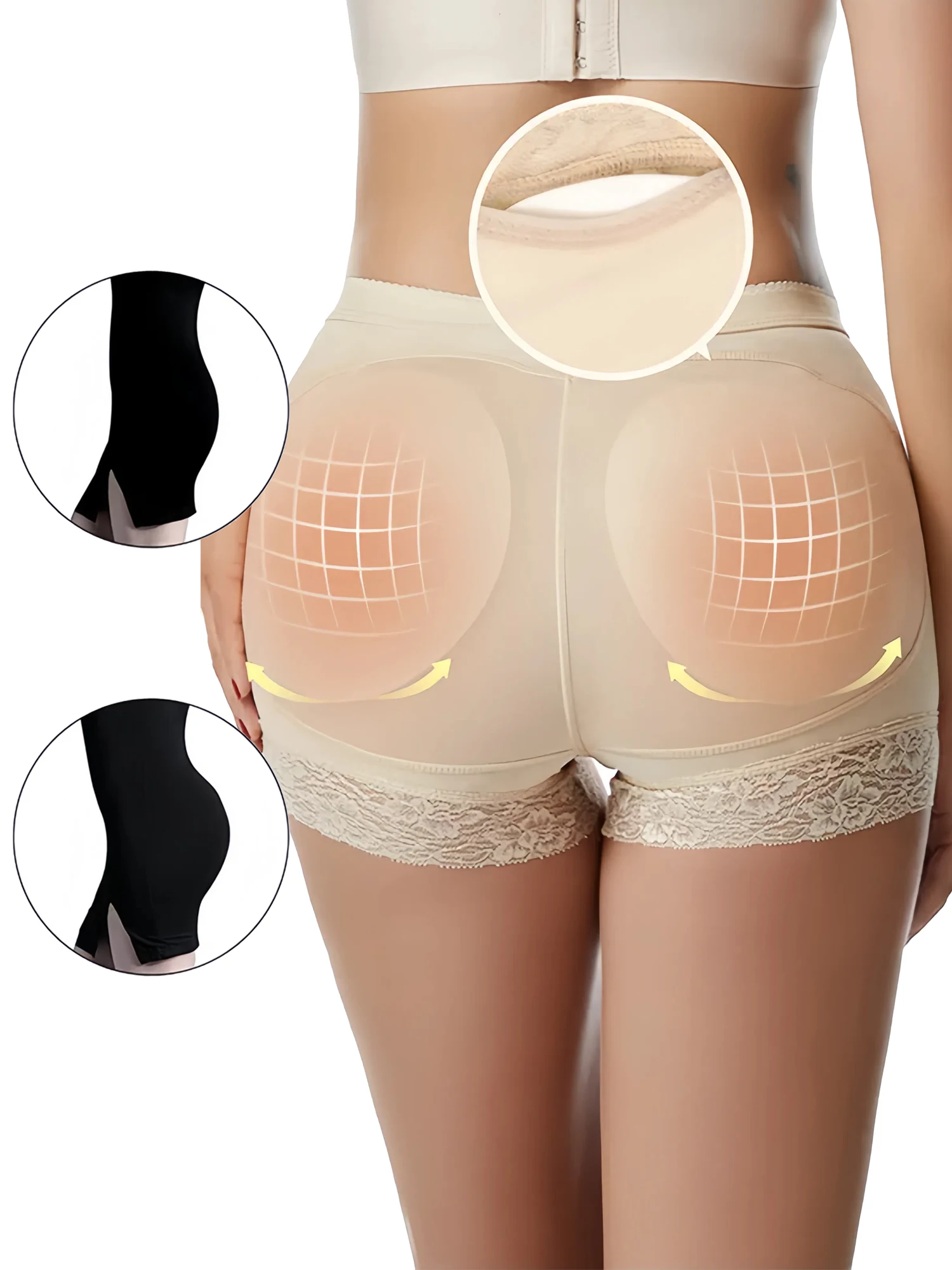 Women Butt Lifter Panty Padded Fake Buttock Body Shaper Underwear Lady Lift Bum High Waist Tummy Control Panties Shapewear