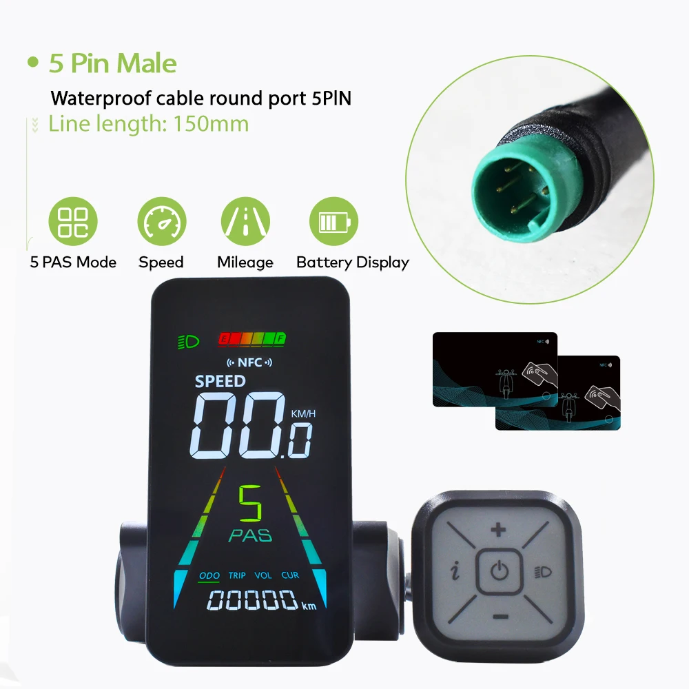 F4【UART2】Turn On The NFC-scherm Elektrische fietsdisplay Ebike-accessoires 24V/36V/48V/60V Fietscomputer Fietssnelheidsmeter