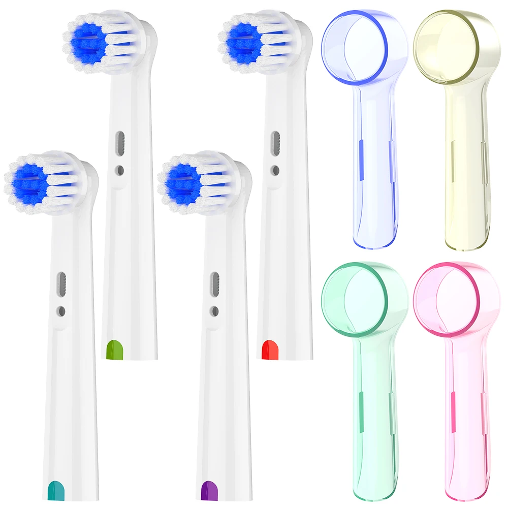 

Сменные насадки для зубных щеток Sensitive Care и пылезащитные чехлы для насадок, совместимые с электрическими зубными щетками Oral B.