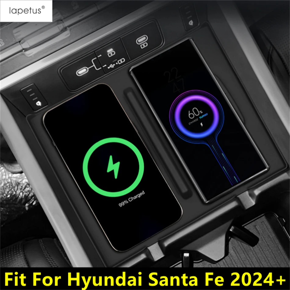 

Silica Gel Anti-Skid Pad Central Control Phone Wireless Charging Pad Anti-Slip Mat Accessories For Hyundai Santa Fe 2024 2025