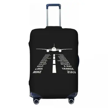 أغطية أمتعة سفر مرنة للطيران ، غطاء حقيبة طائرة طيار أبجدية صوتية مخصصة ، طائرة مقاتل ، 18-32 بوصة