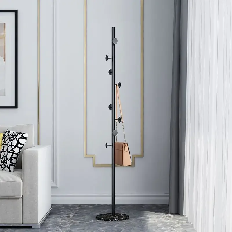 Nordic Gold Standing Coat Rack Modern Quality Metal Coat Rack Marble Black Entryway Floor Coat Rack Living Room Furniture