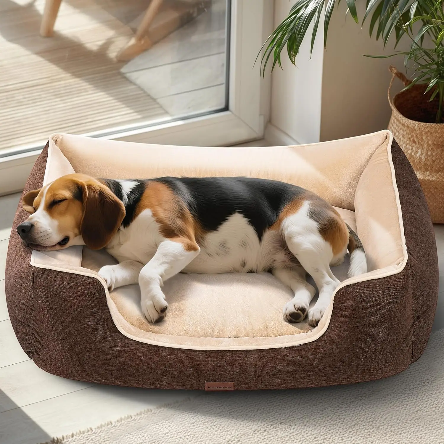 

Orthopedic Dog Bed for Large Sized Dogs with Removable Washable Cover, Waterproof Lining & Non-Slip Base, Pet Dogs Couch