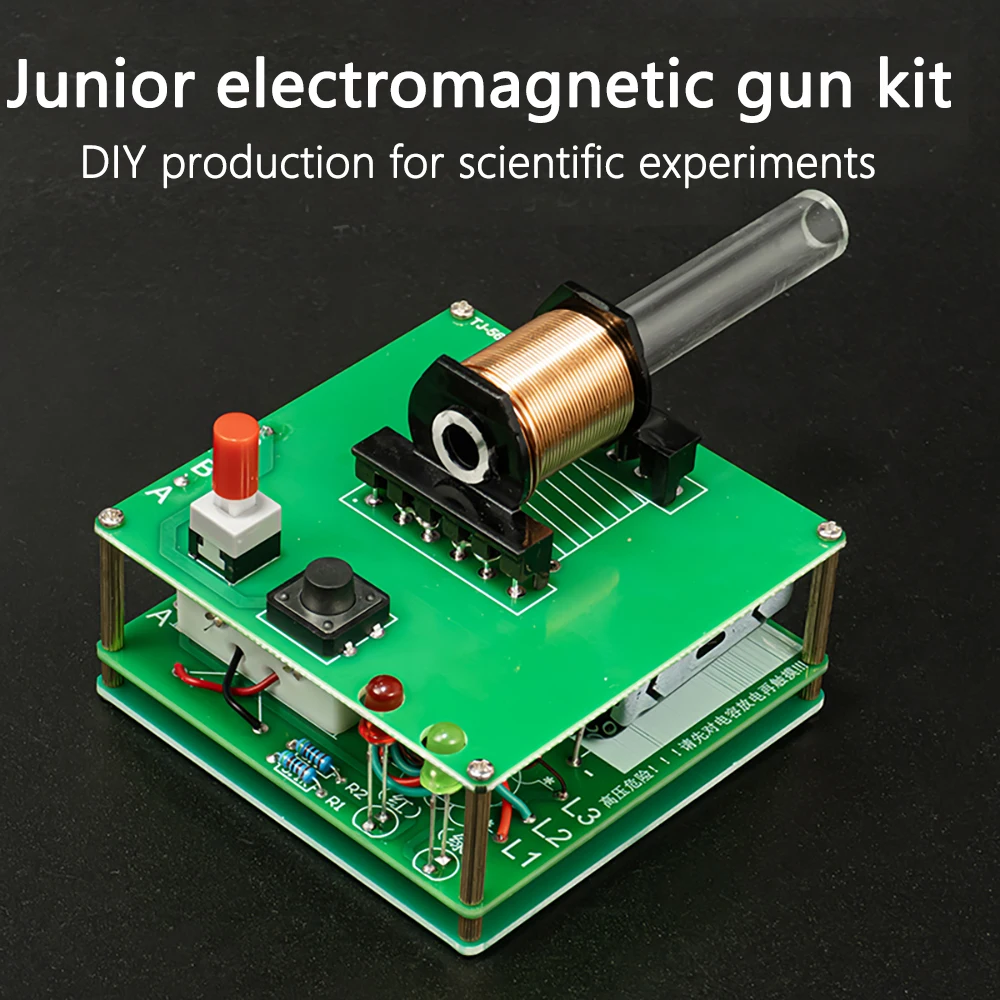 Zestaw do produkcji DIY głównego pistoletu elektromagnetycznego eksperyment naukowy moduł Boost głównego cewki artyleryjskiej dalekiego zasięgu