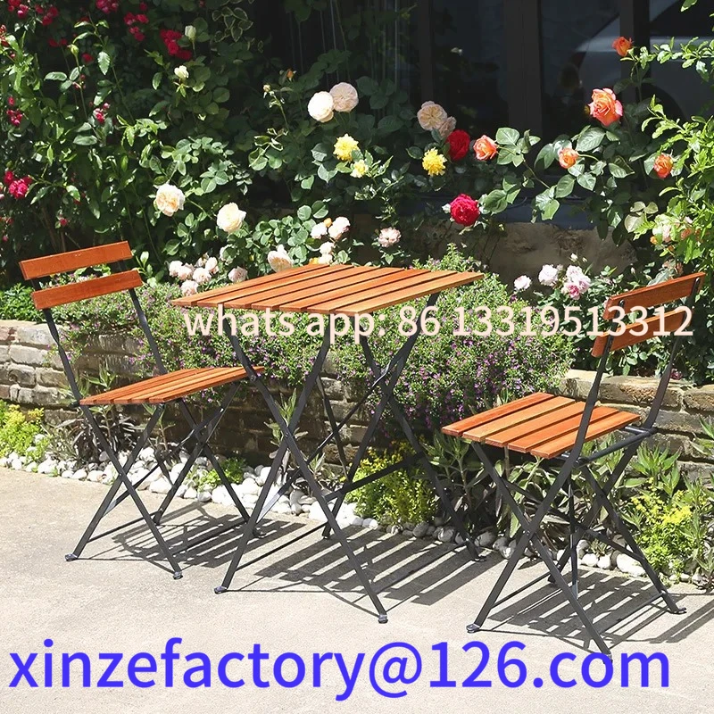

Customizable foldable wood coffee table, outdoor terrace lounge chair, garden dining table