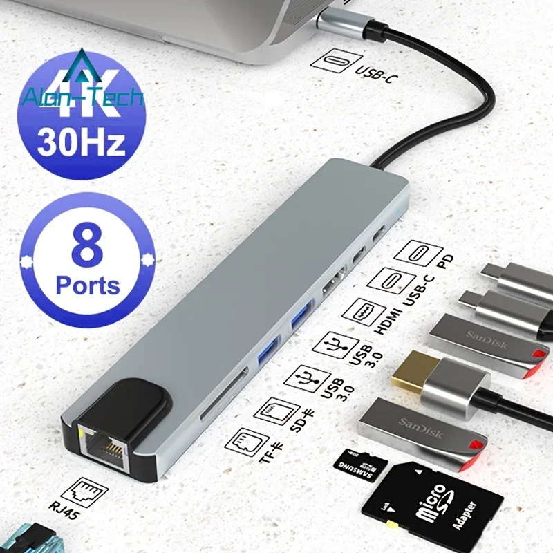 

USB C HUB: Multiple Connections for MacBook Pro/Air and Other Type C Devices