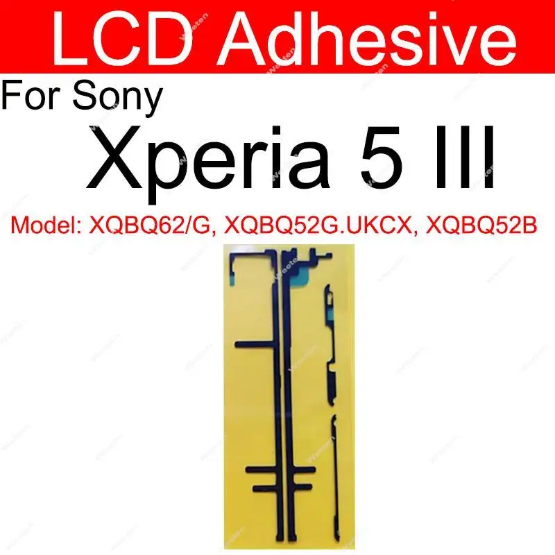 LCD+Rear Battery Cover Adhesive For Sony Xperia 1 X1 ii iii Xperia 5 X5 II III Screen Display Back Battery Cover Sticker Parts