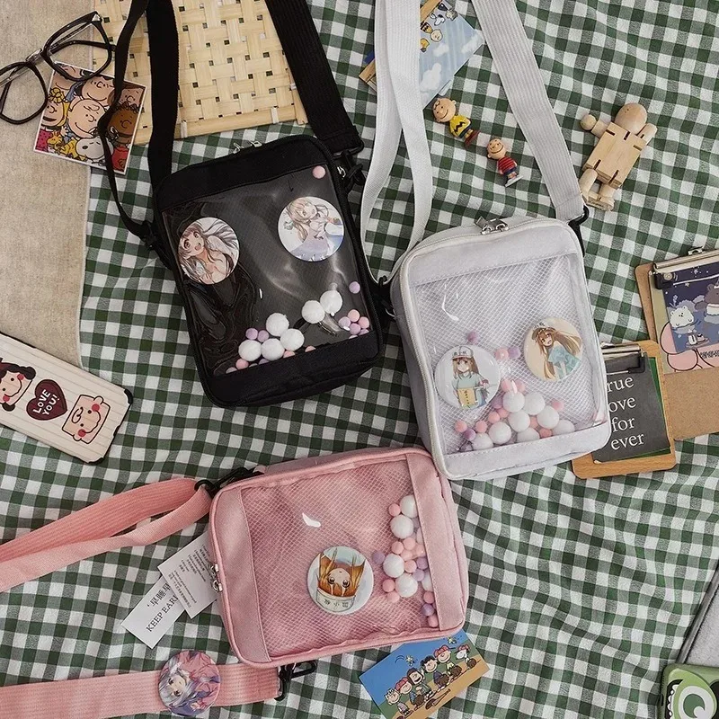 New Arrival Mini Itabag przezroczysta torba na ramię typu crossbody z PVC japońskie anime Cosplay Lolita Ita torba z przezroczystym okienkiem torebka