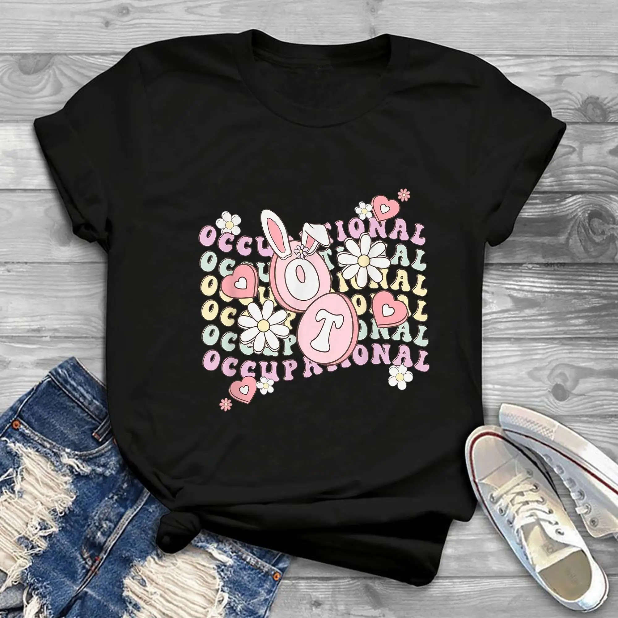 Occupational Therapy Easter Day T Shirt Bunny OT TherapisT