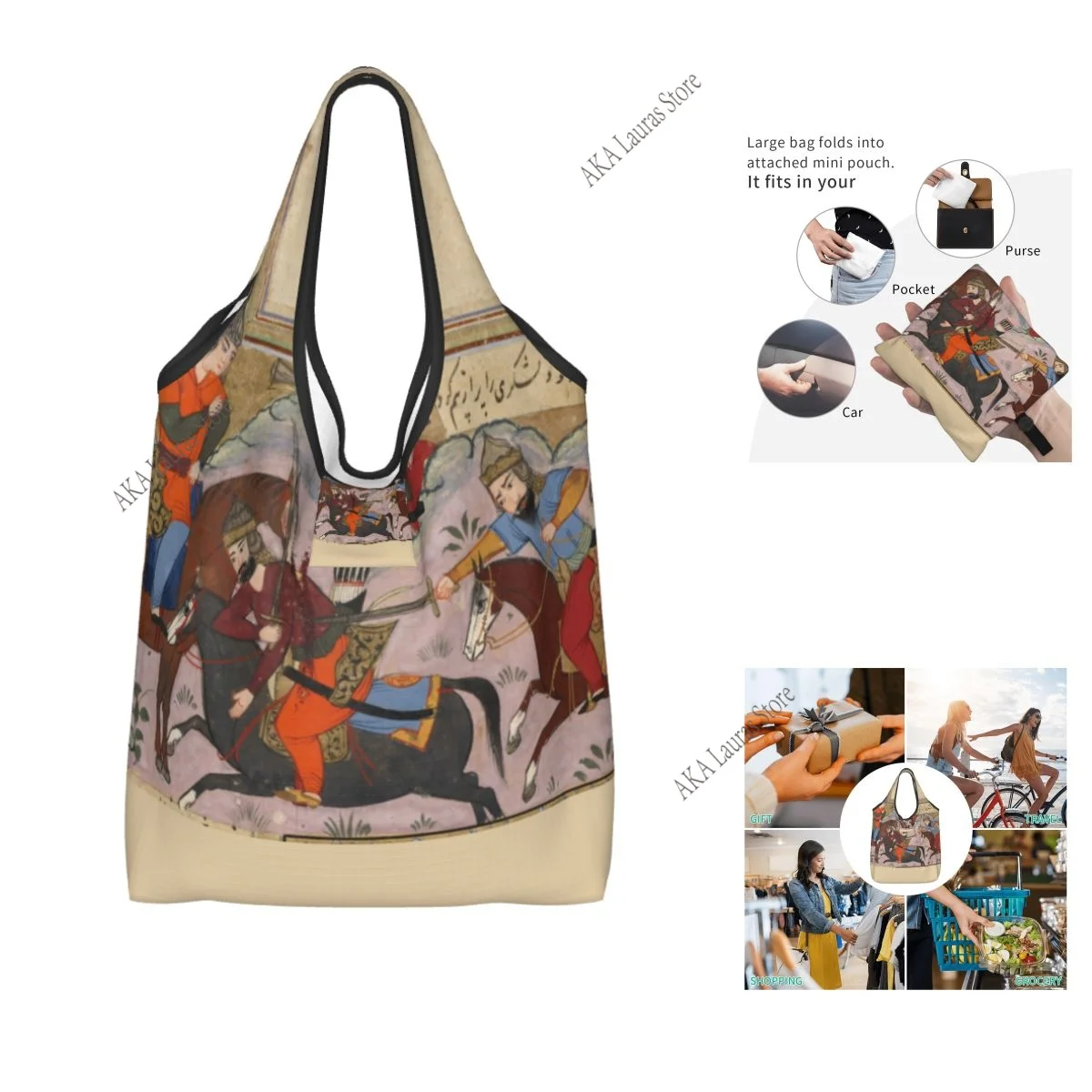 

Shoulder Bag Iranians Turanians Ladies Handbag Tote Bag Reusable Large Bag