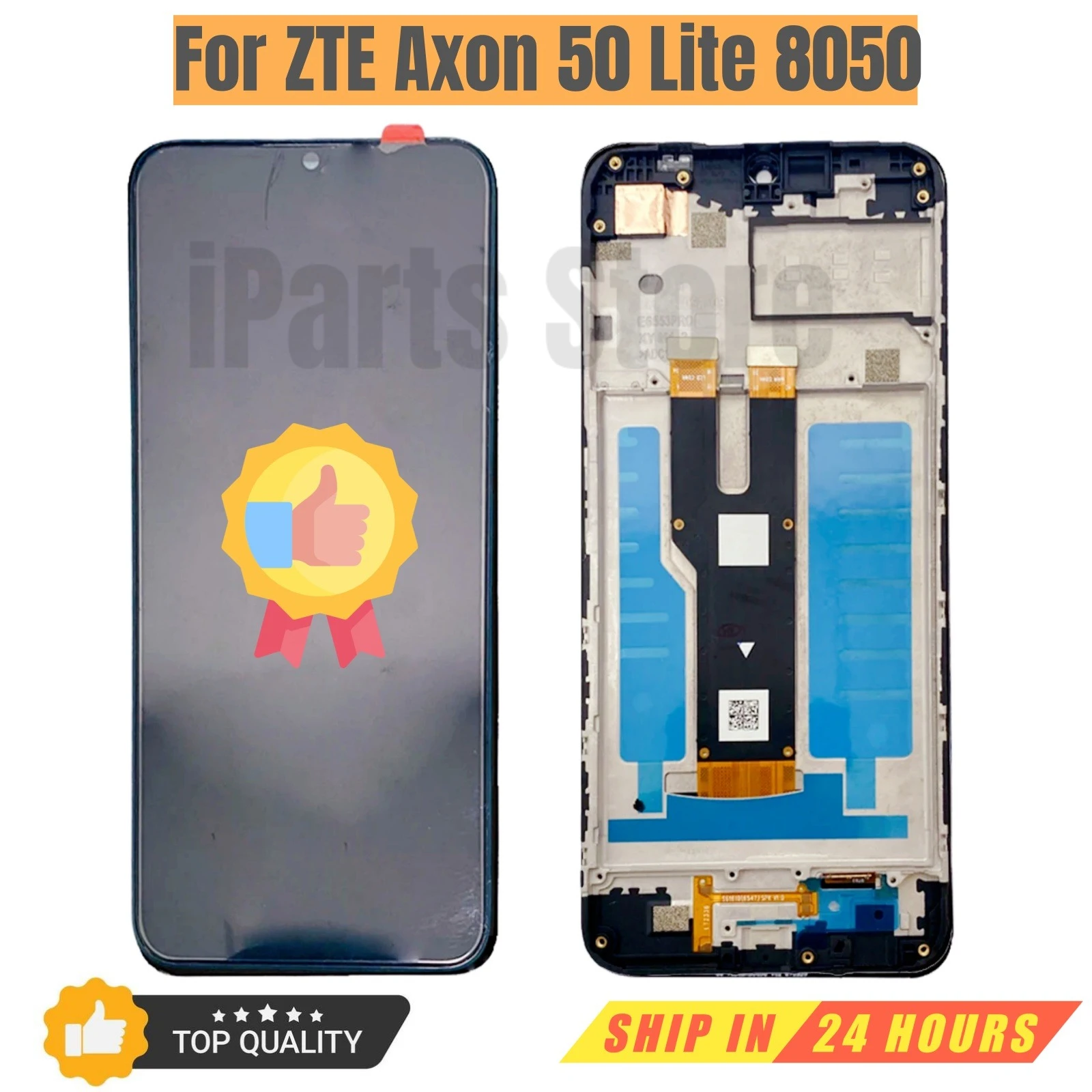 

Замена iParts, новый дисплей для ZTE Axon 50 Lite 8050, 60 Гц, ЖК-дисплей с сенсорным экраном и рамкой в сборе, детали OEM