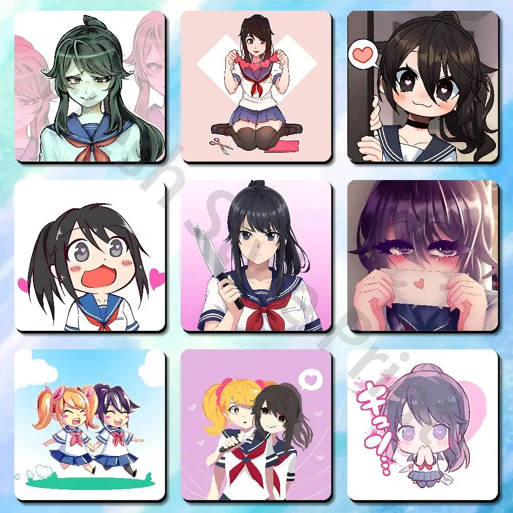 

Game Y-Yandere S-Simulator Fridge Freezer Refrigerator Magnets Metal Cabinet Magnetic Sticker Cover Home