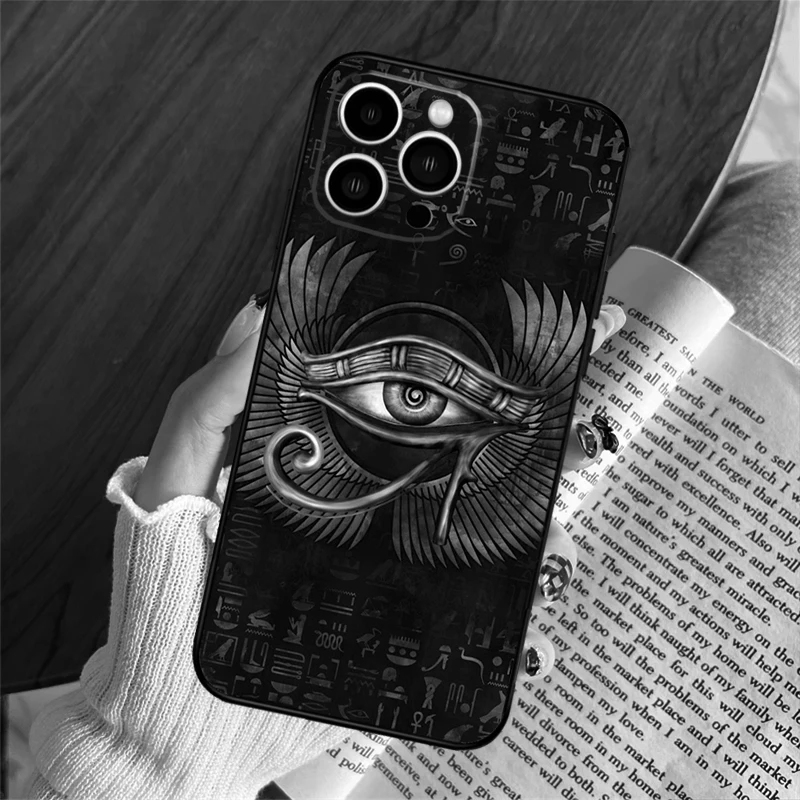 Egyptian Eye Of Horus Phone Case For iPhone 16 15 14 13 12 11 Pro Max 12 13 Mini X XR XS Max 6s 8 7 Plus Cover