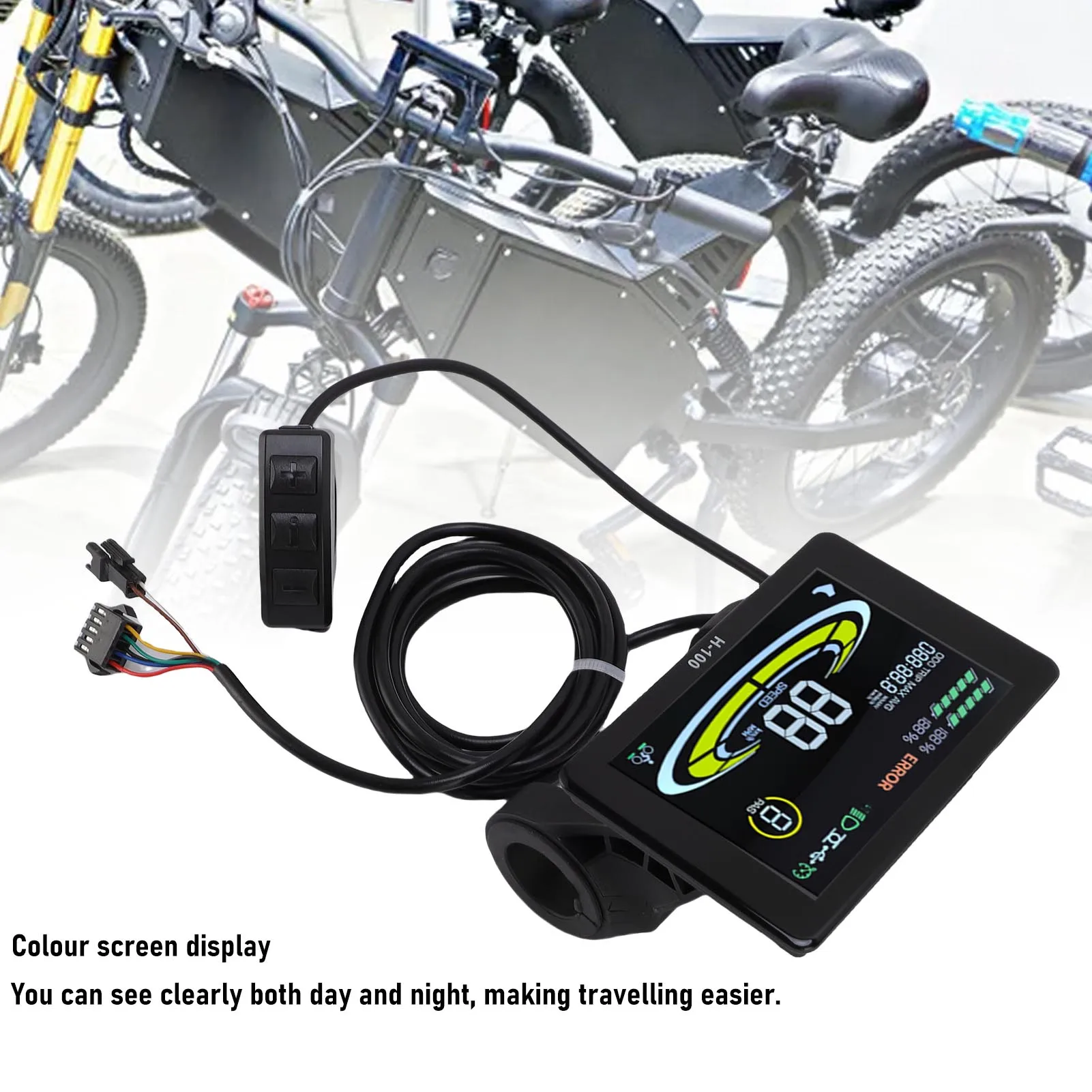 

Цветной дисплей для электросамоката, высококачественная панель управления, эргономичные внешние кнопки для модификации