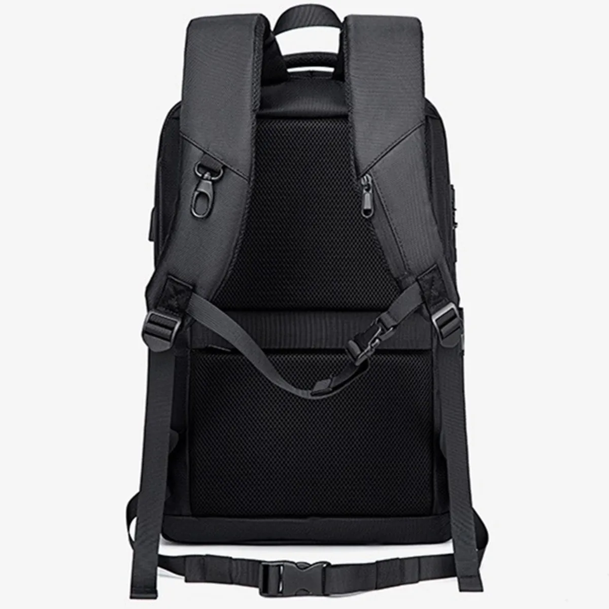 Shock Absorption Waterproof Business Backpack Men Travel Laptop Shoulder Bag 17Inch Computer Case Hard Shell USB 3D Handbag Lock