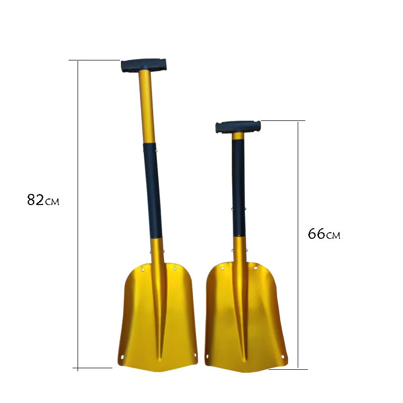 Foldable Auto Emergency Snow Shovel with Extendable Handle, Aluminum Lightweight Snow Shovel for Car,Outdoor Camping Ski,Garden