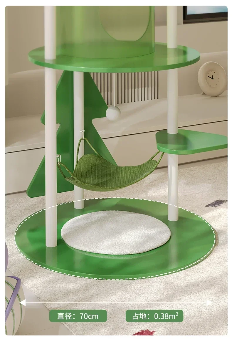 Cat climbing frame solid wood  does not occupy an area of high value cat nest cat tree integrated large four seasons universal