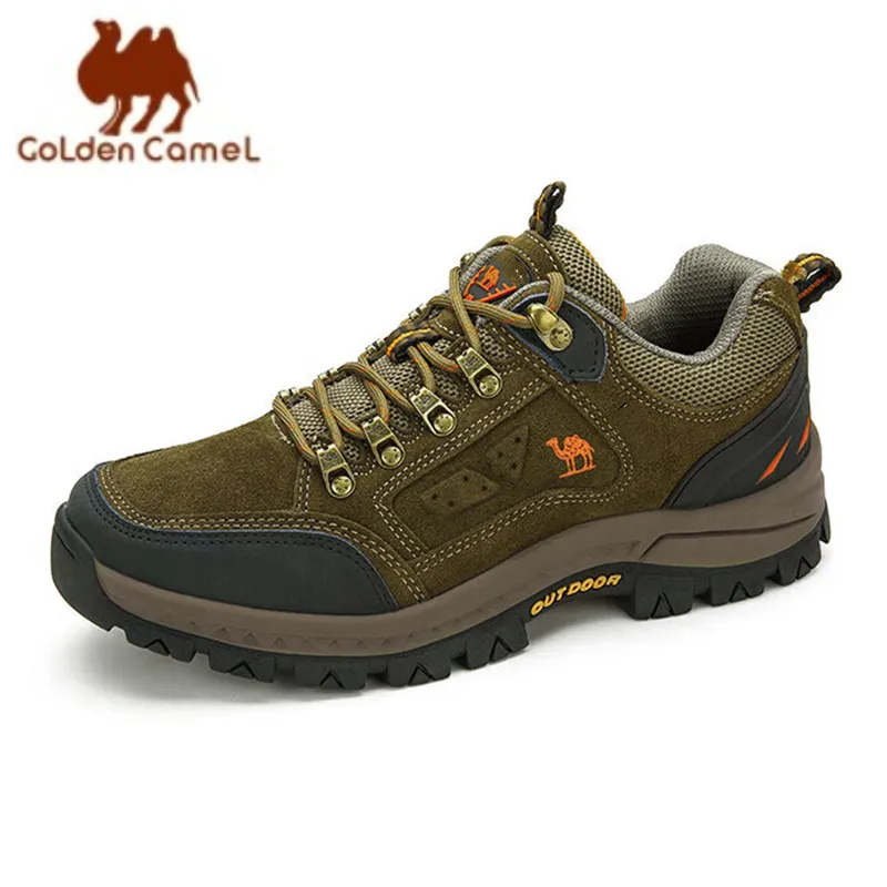 GOLDEN CAMEL Outdoors Hiking Shoes Women Anti-Slip Breathable Trekking Shoes for Men Climbing Leather