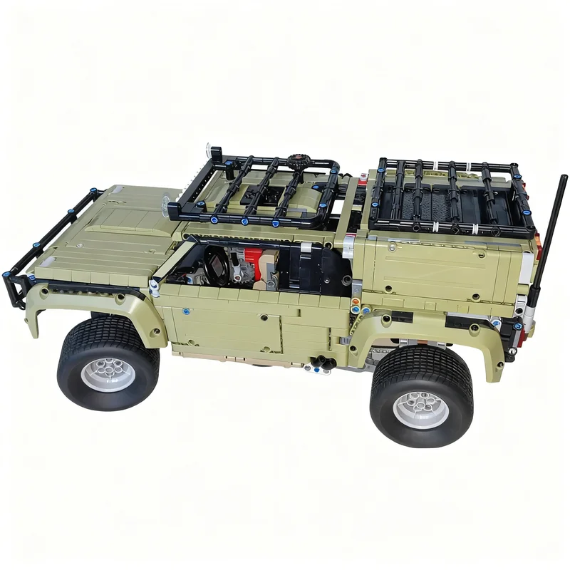 618pcs MOC Stadium Trophy Truck - Trunk Rooftop-Attachments - Technical Landrover Defender Alt Build - PDF Model Building Blocks