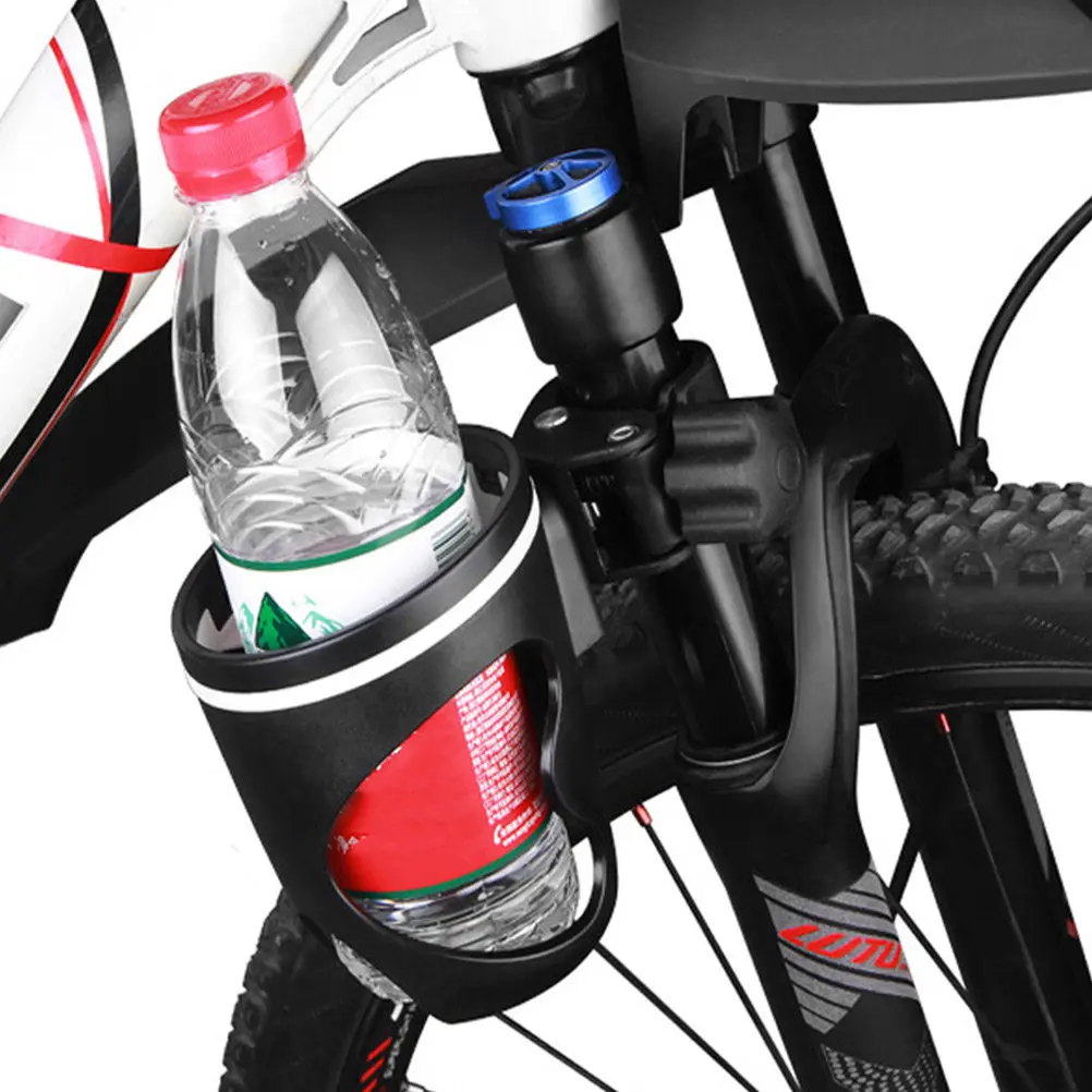 

Universal Rotatable Plastic Cup Holder Black Baby Stroller Bottle Organizer Clamp Adjustable for Pram Pushchair Bike Rack Water