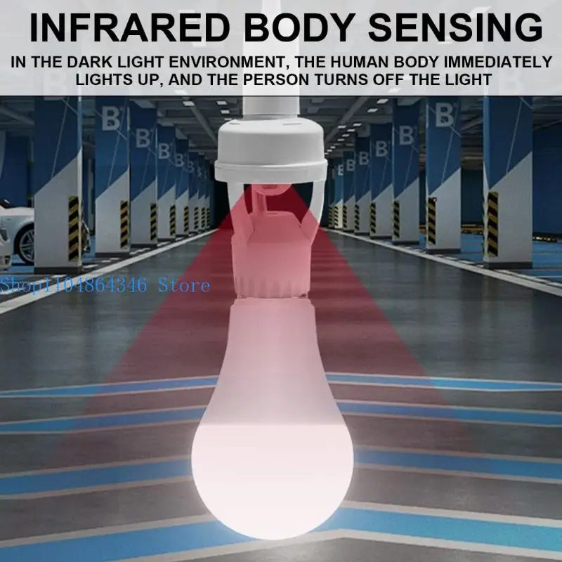 652F Upgrades E27 Motion Detectors Lamp Base Multifunction Lighting Energy Saving Lamp Base for Everyday Use in Homes & Offices