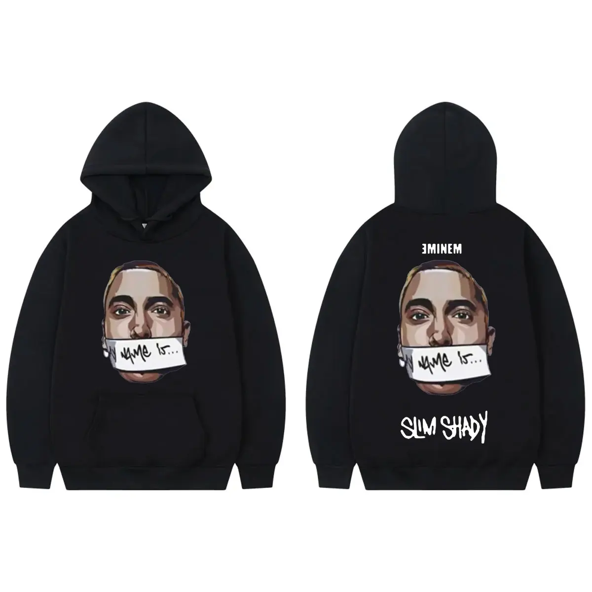 

Rapper Eminem Graphic Hoodies Harajuku Hip Hop Trend Streetwear Pullovers Men's Women's Fashion Vintage Oversized Sweatshirts