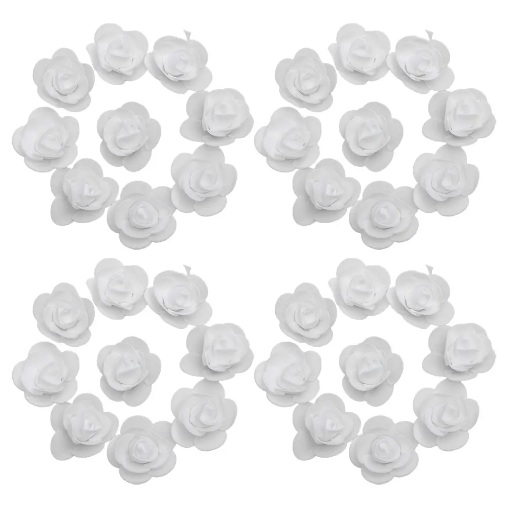 

50pcs Rose Heads Foam Flowers Craft Tiny Flowers For Crafts Wedding Decor Garland Flower Wall Valentine Layout