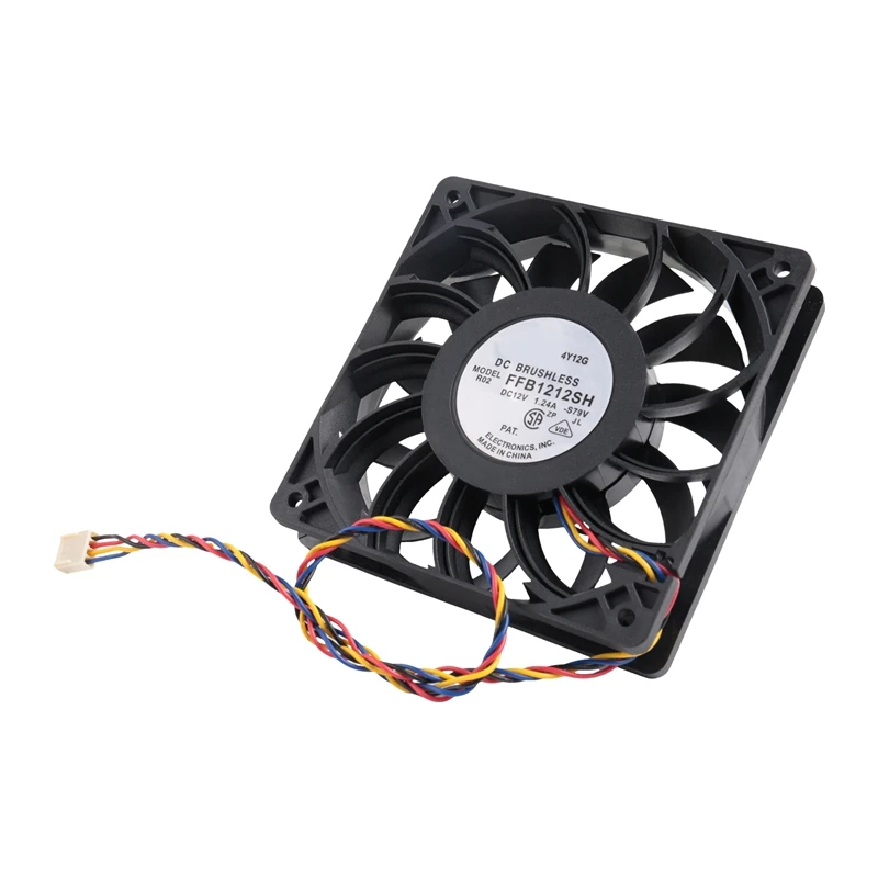 ●120Mm 12Cm High Speed Cooling Fan FFB1212SH 12025 12V 1.24A 4-Pin Server Inverter Case Cooler Industrial Fans