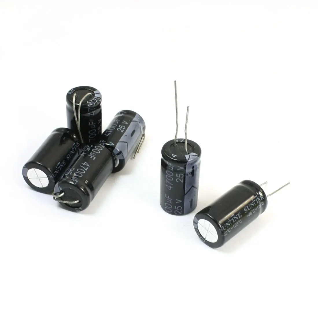 FTGT- 6 Pcs 4700uF/25V Radial Leads Aluminum Electrolytic Capacitor