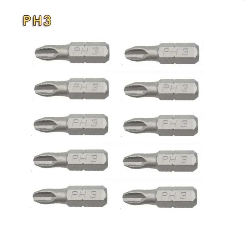 六角ドリルビットセット,合金鋼ドライバービット,高品質,ph1,pz1,ph2,pz2,ph3,pz3,10個,25mm