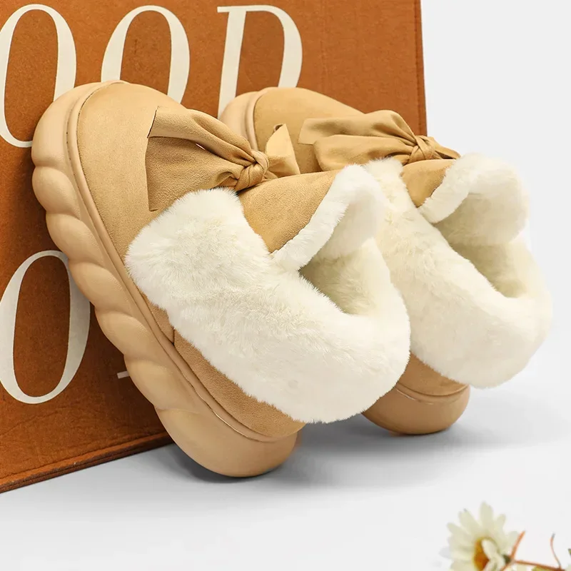 2025 New Winter Fur Snow Boots Women Luxury Thicken Plush Cotton Padded Shoes Woman Platform Lightweight Ankle Boots Botas Mujer image 3